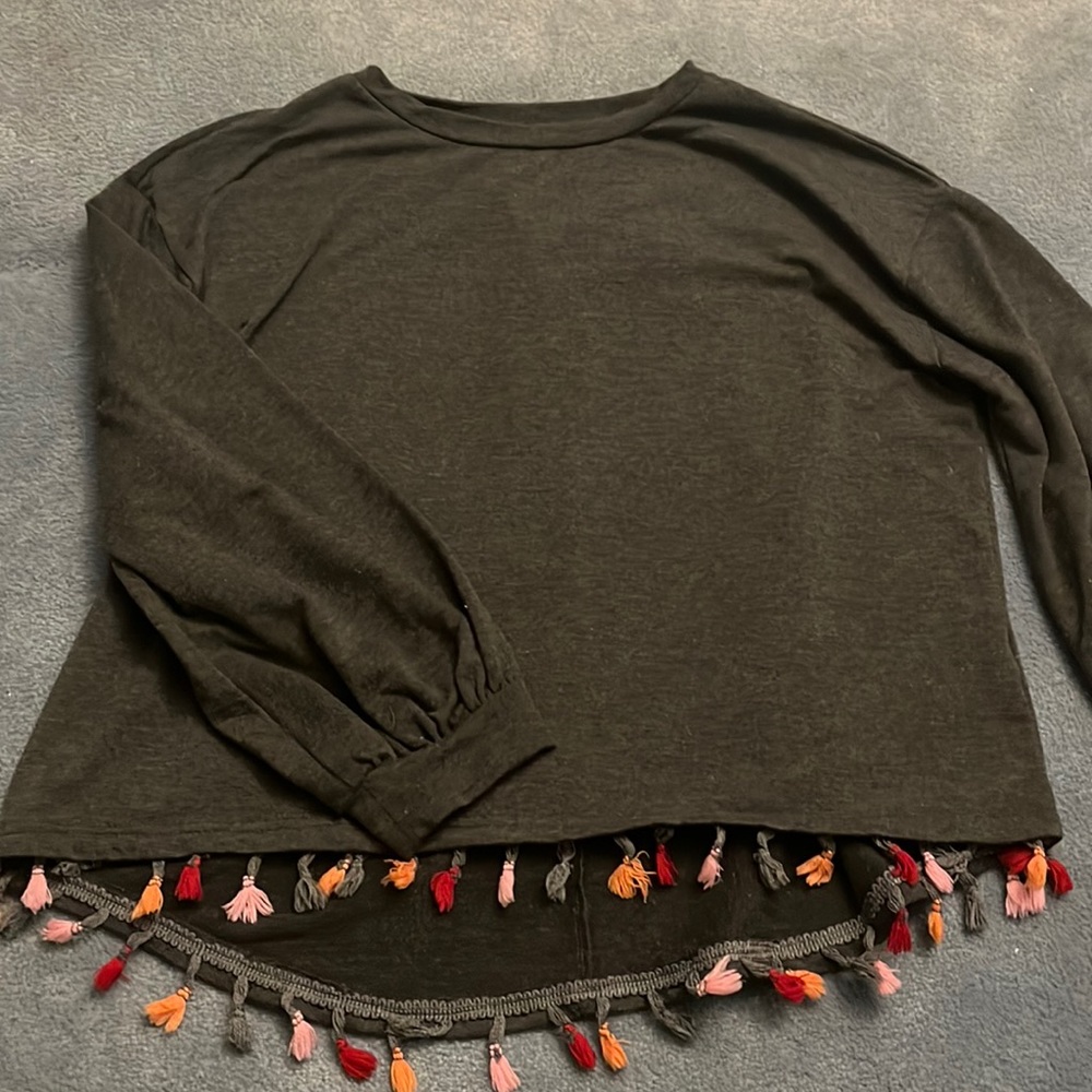 Shein sweater with tassels